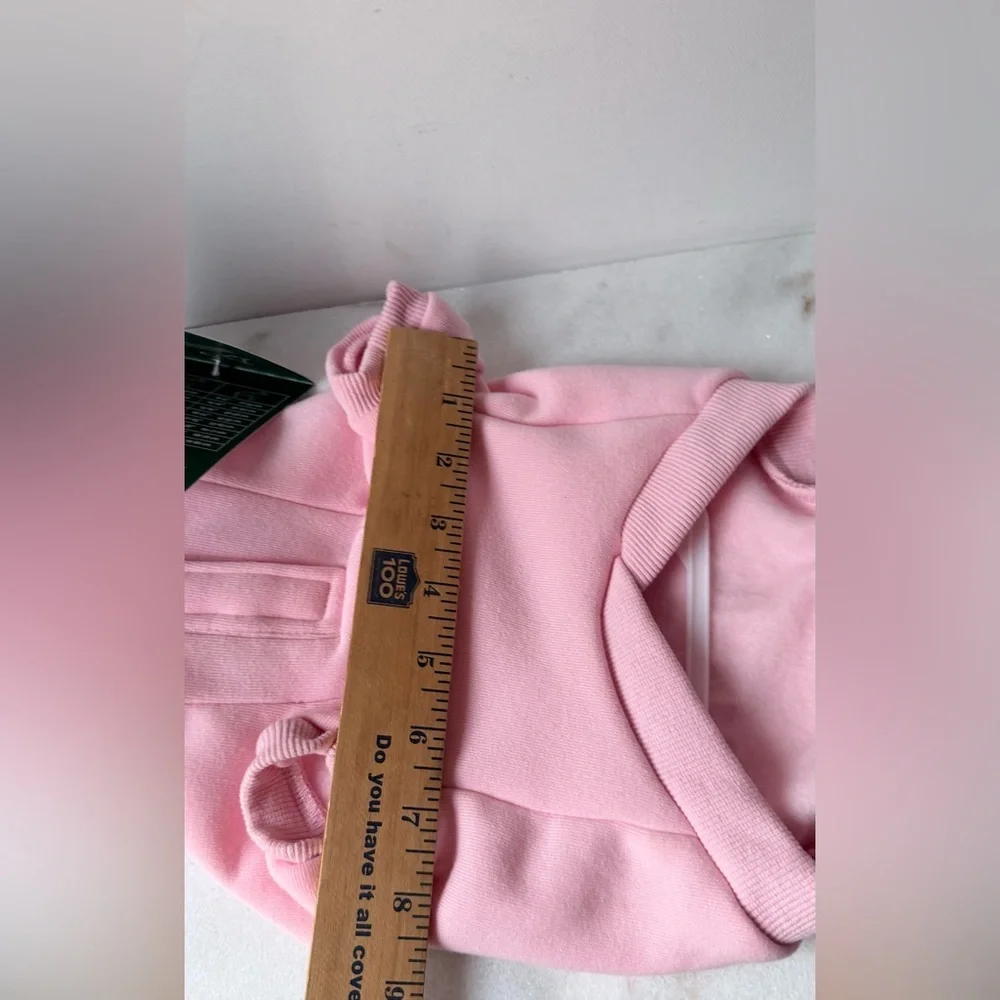 pink hooded pet sweatshirt text 